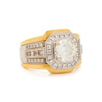 SIMON G., BICOLOR GOLD AND DIAMOND RING