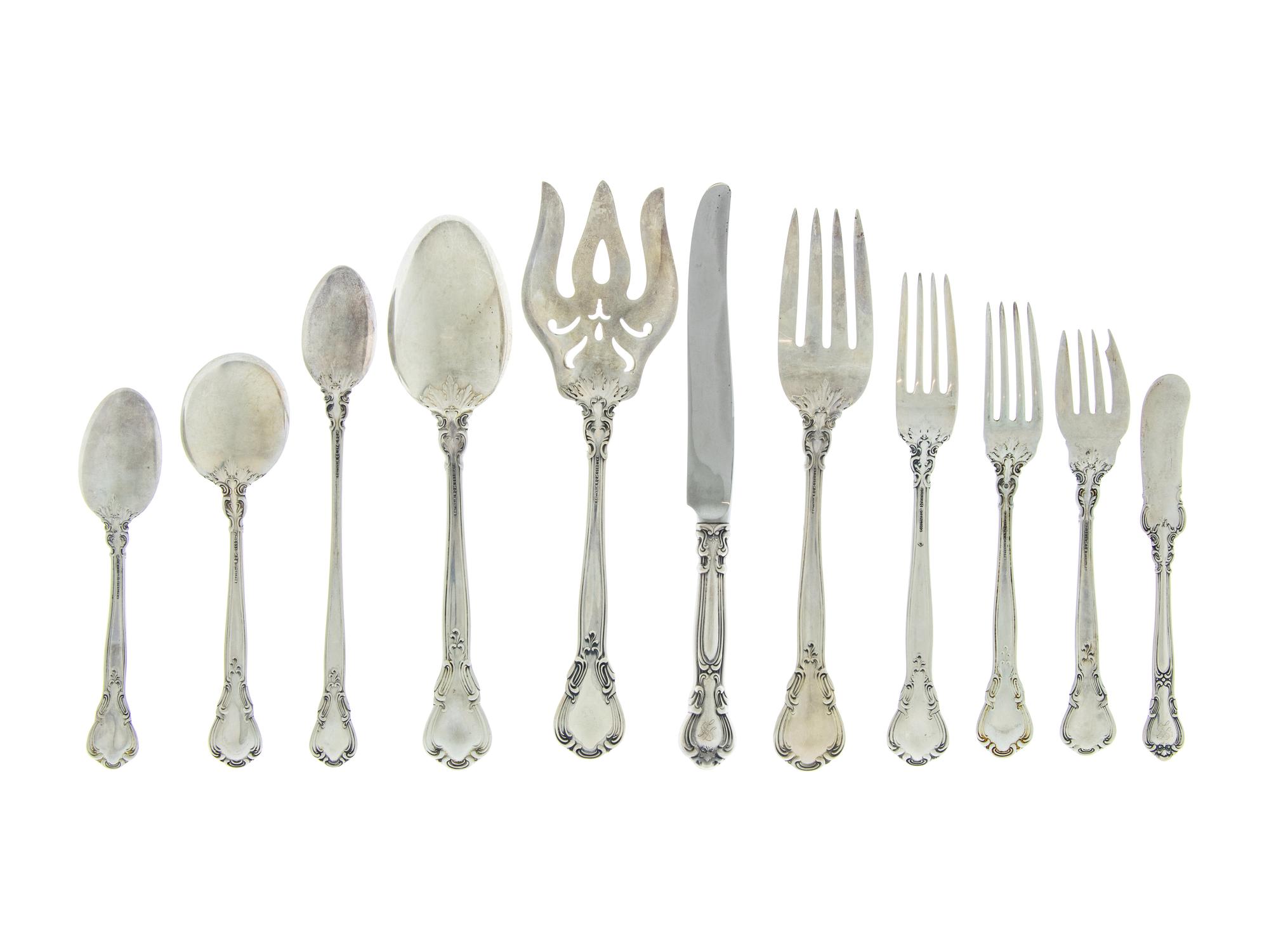 An American Silver Flatware Service
