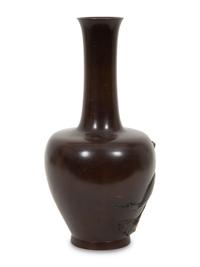 Two Japanese Bronze Vases