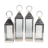A Set of Eight Polished Nickel Lanterns