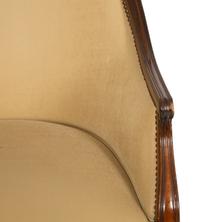 A Regency Style Mahogany Barrell Back Swivel Desk Chair