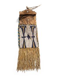 Ute Beaded Buffalo Hide Pouch