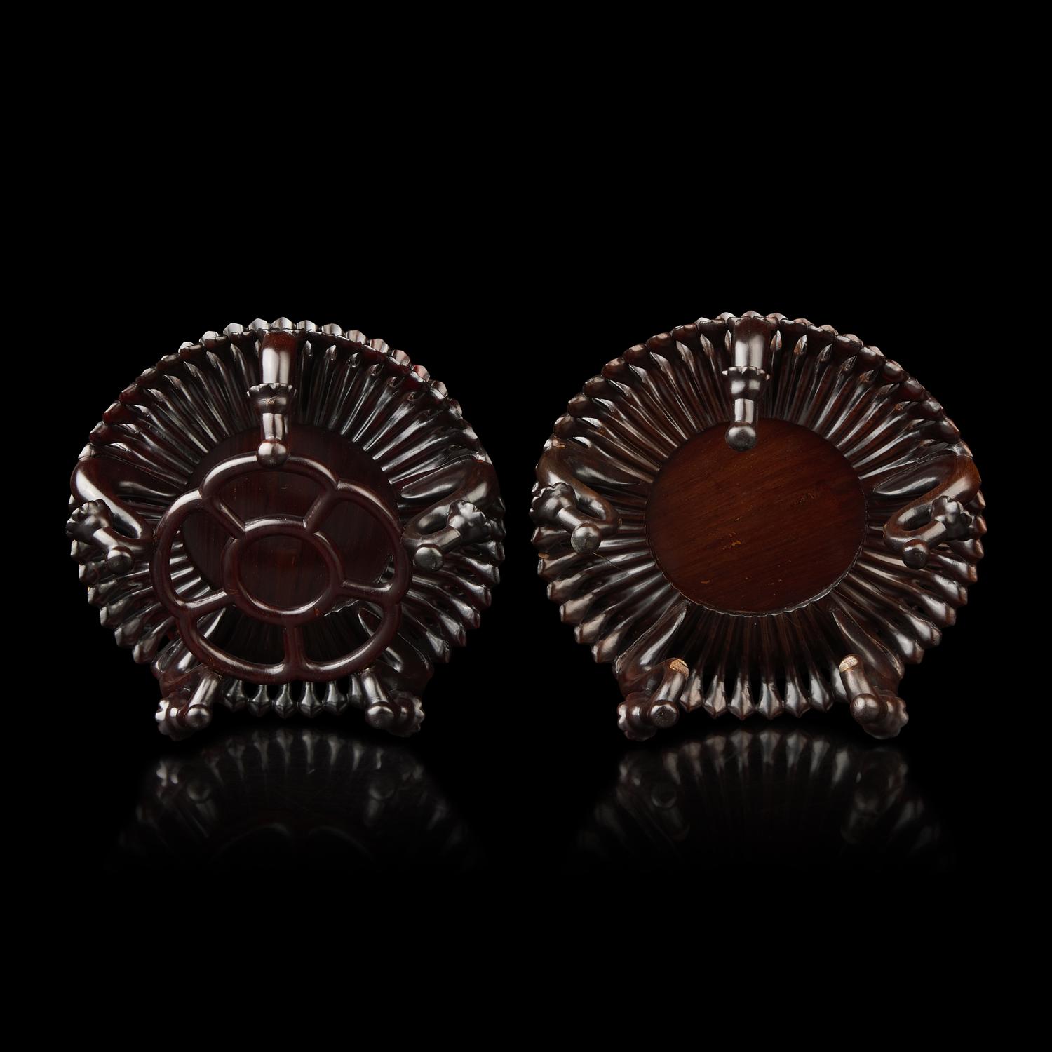 A Pair of Chinese White Jade 'Chrysanthemum' Dishes, Qing Dynasty to Republic Period 晚清-民國 白玉菊瓣盤一對