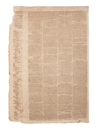 [ALABAMA - ENSLAVEMENT]. Mobile Gazette and Commercial Advertiser . 1820 issue incl. ads for enslaved.