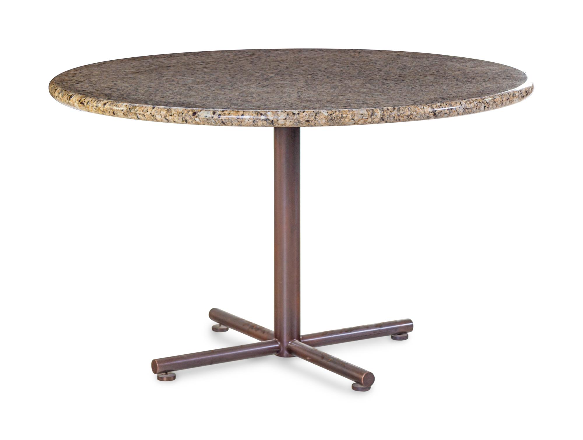 A Contemporary Steel and Marble Table