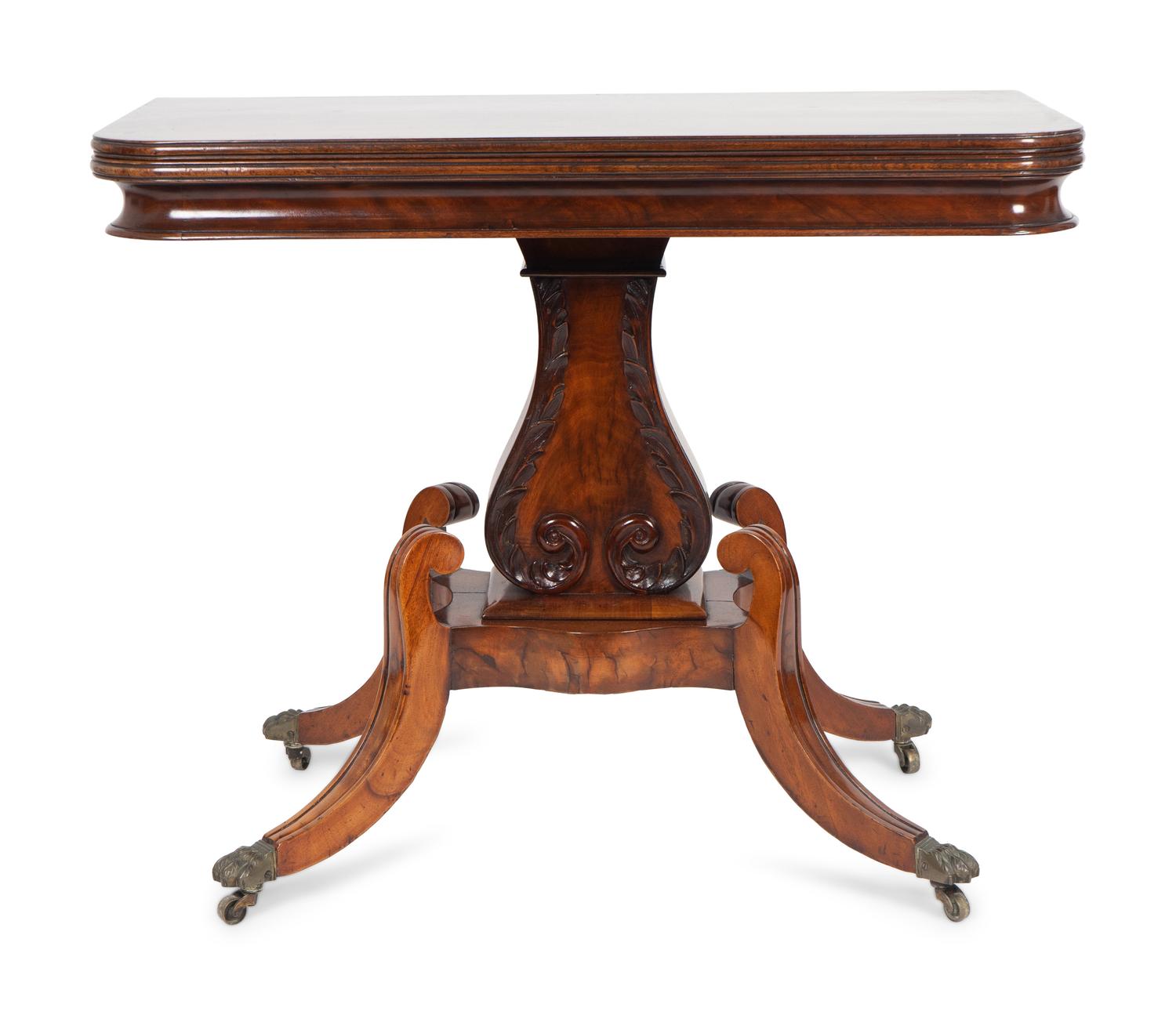 A William IV Mahogany Flip Top Table — 19TH CENTURY