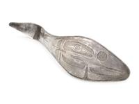 Haida Figural Silver Ladle