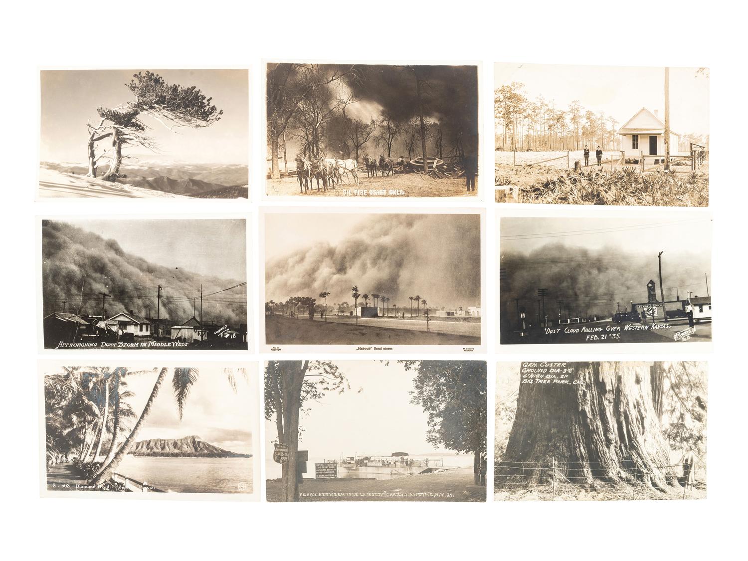 [EARLY PHOTOGRAPHY]. A group of 36 real photo postcards capturing landscapes in the United States and beyond, incl. western scenes.