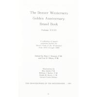 [WESTERN AMERICANA]. The Westerners Denver Posse Brand Book. Denver, CO: The Westerners, 1945-1974.