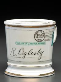A Mailman's Porcelain Occupational Shaving Mug