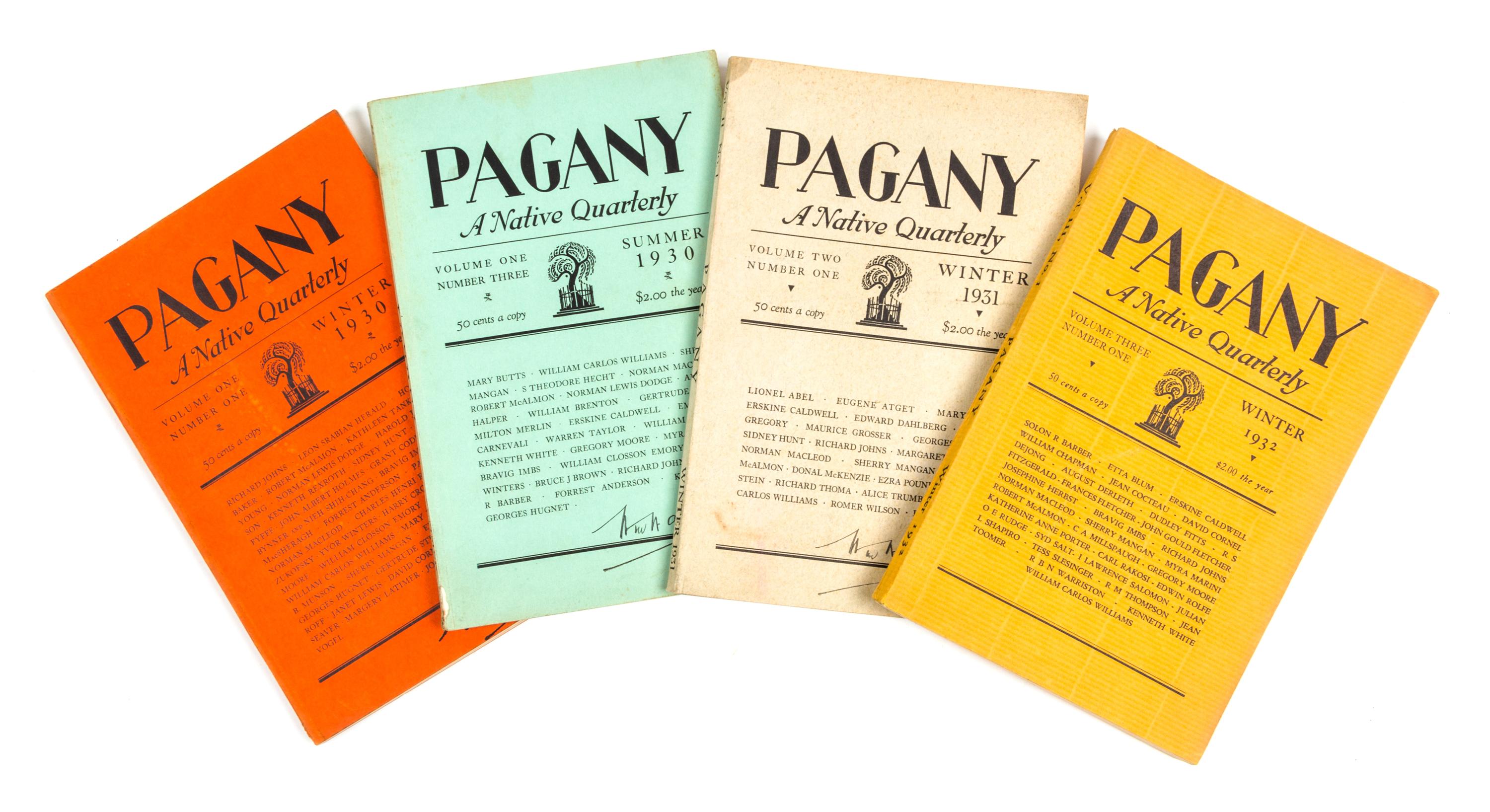 PAGANY: A Native Quarterly. Boston, 1930-1932. 4 issues. With "American Autopsy" (5 total)