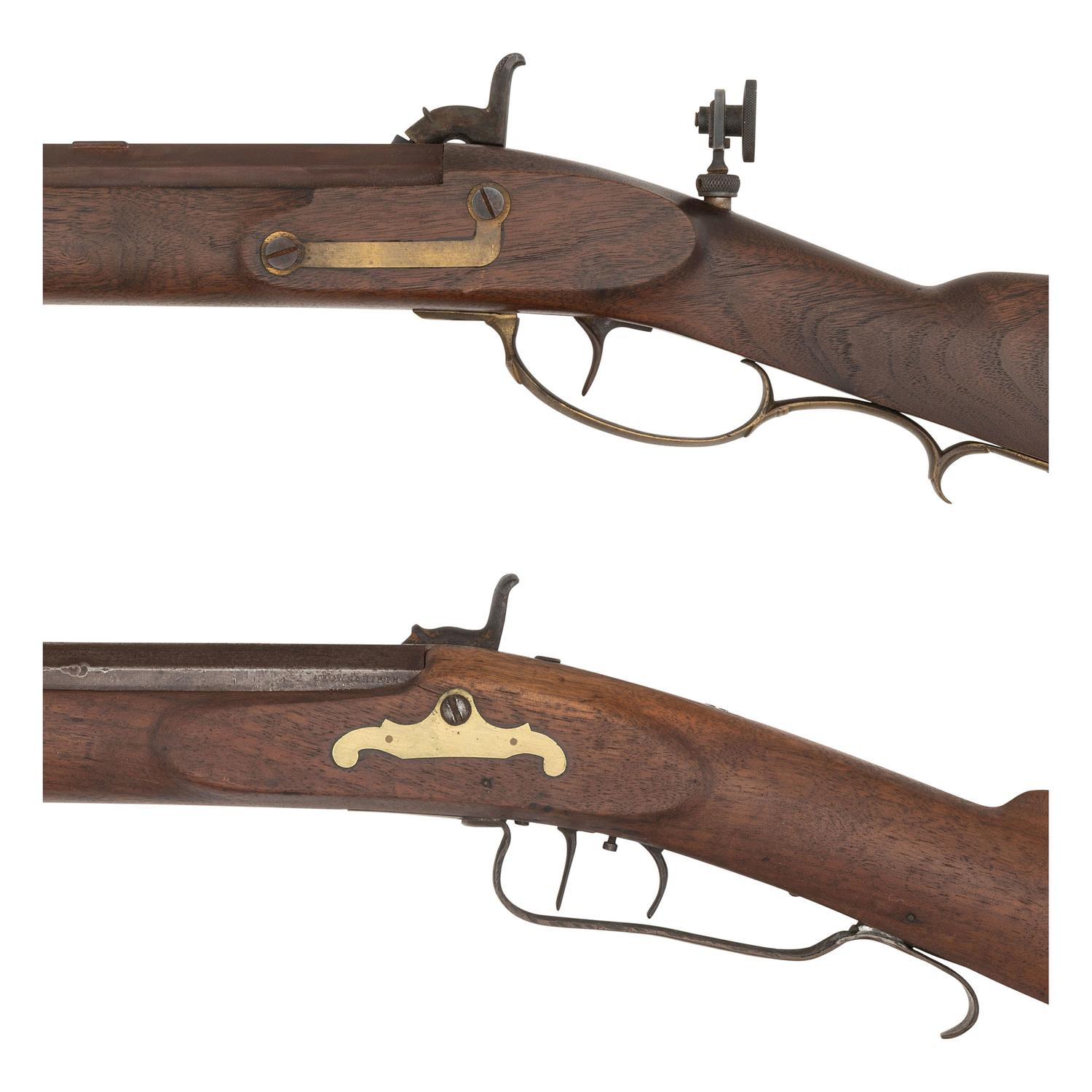 Pair of Halfstock Percussion Target Rifles Including: Unmarked Contemporary and John Rickets