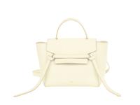 Céline White Nano Belt Bag in Grained Calfskin