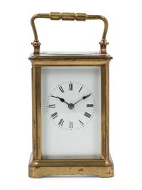 A French Brass Carriage Clock