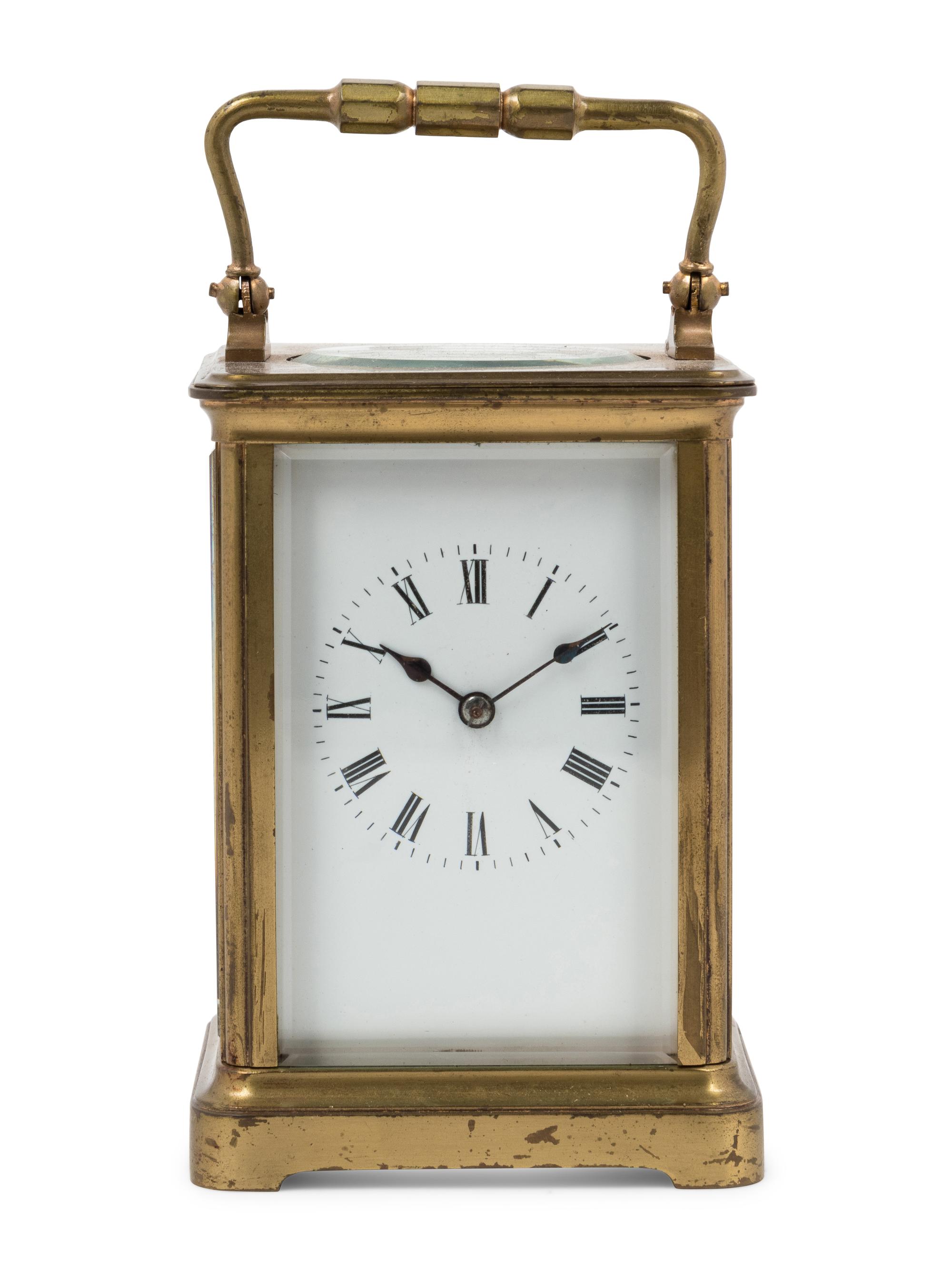 A French Brass Carriage Clock