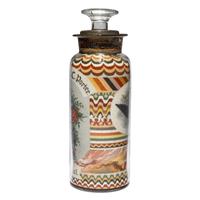 A Sand Art Bottle, Andrew Clemens (1857-1895), McGregor, Iowa, Circa 1886