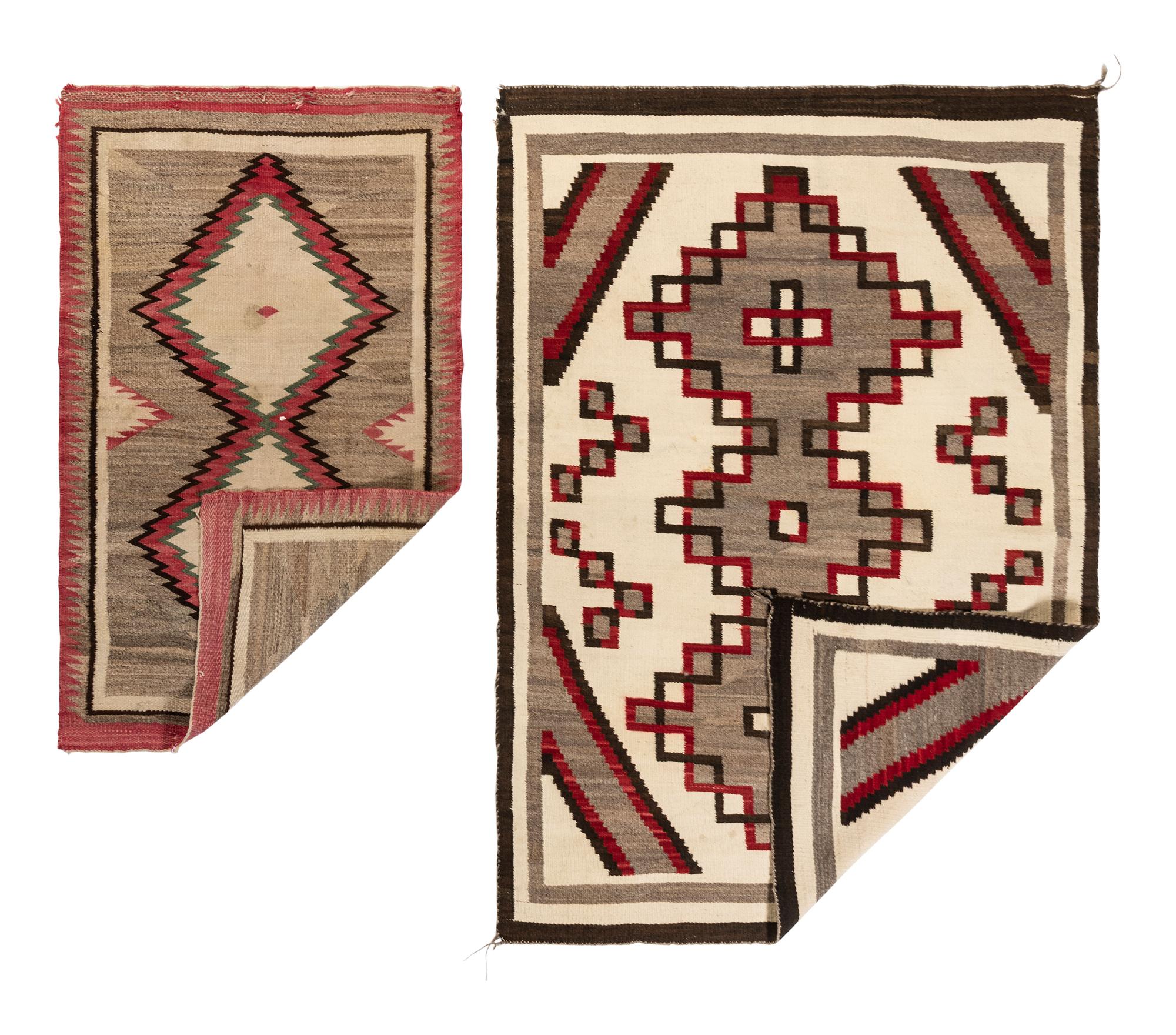 Navajo Two Grey Hills Pattern Weaving / Rug