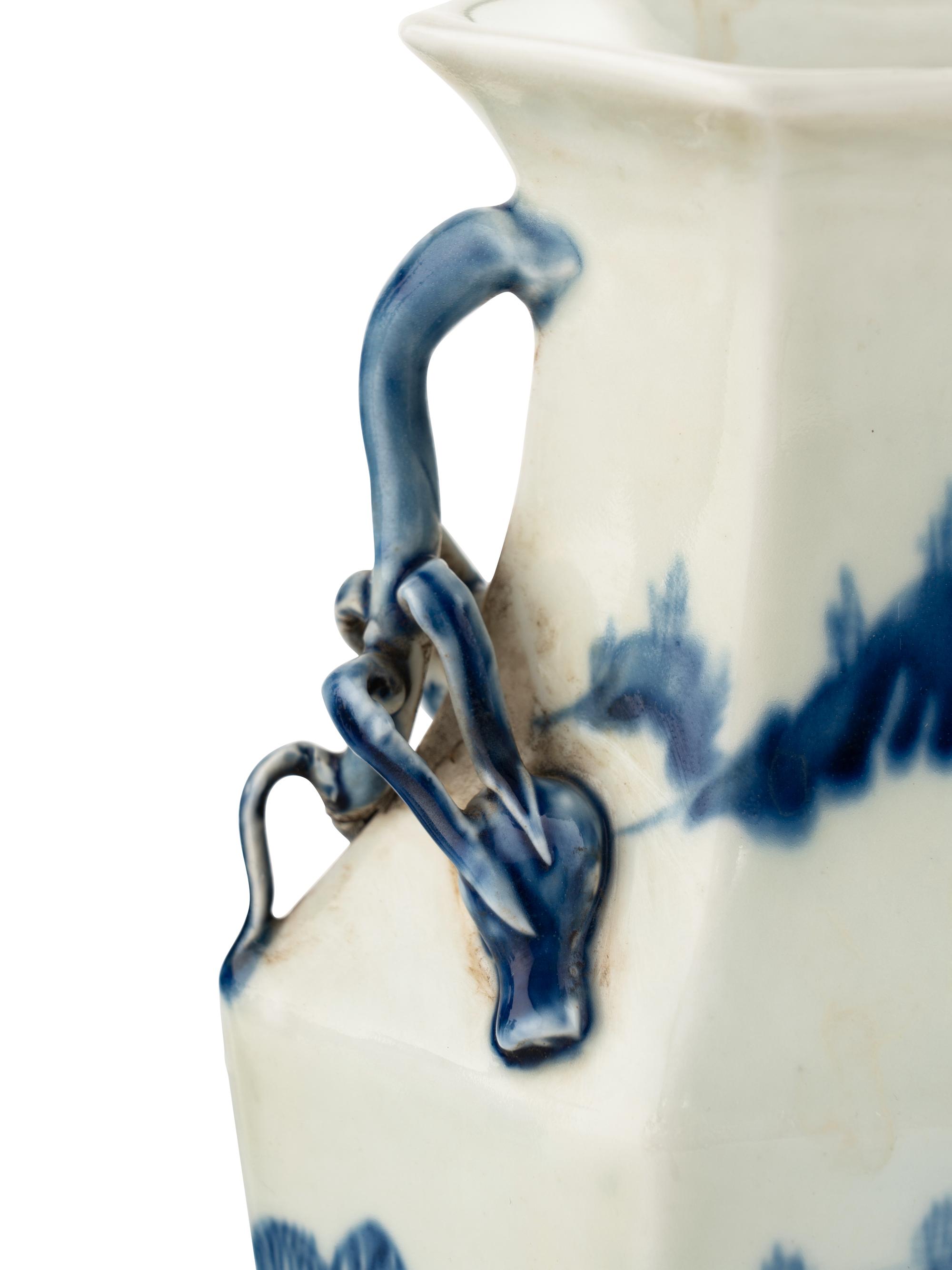 Three Pairs of Chinese Blue and White Porcelain Vases