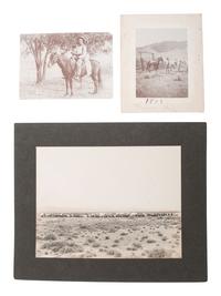 [WESTERN AMERICANA]. A group of 6 photographs of cowboys and ranch scenes.