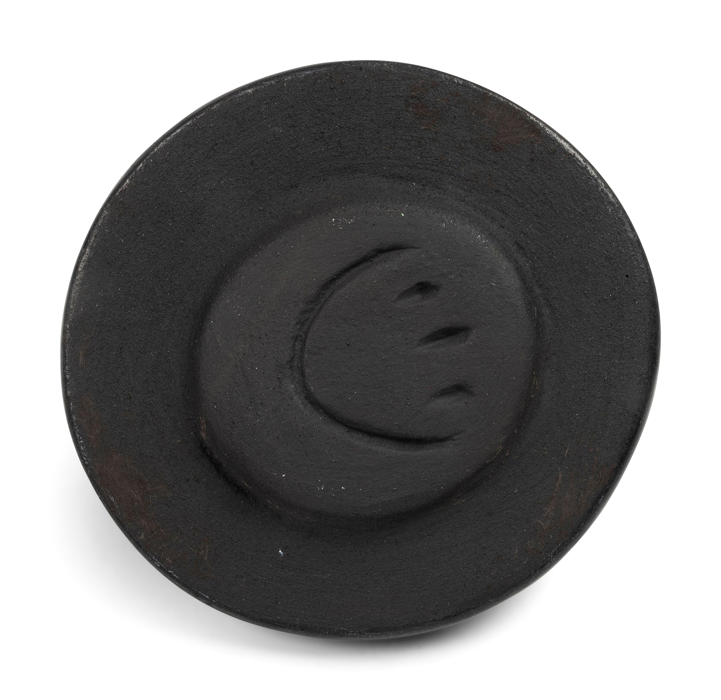 A Lidded Blackware Pottery Jar