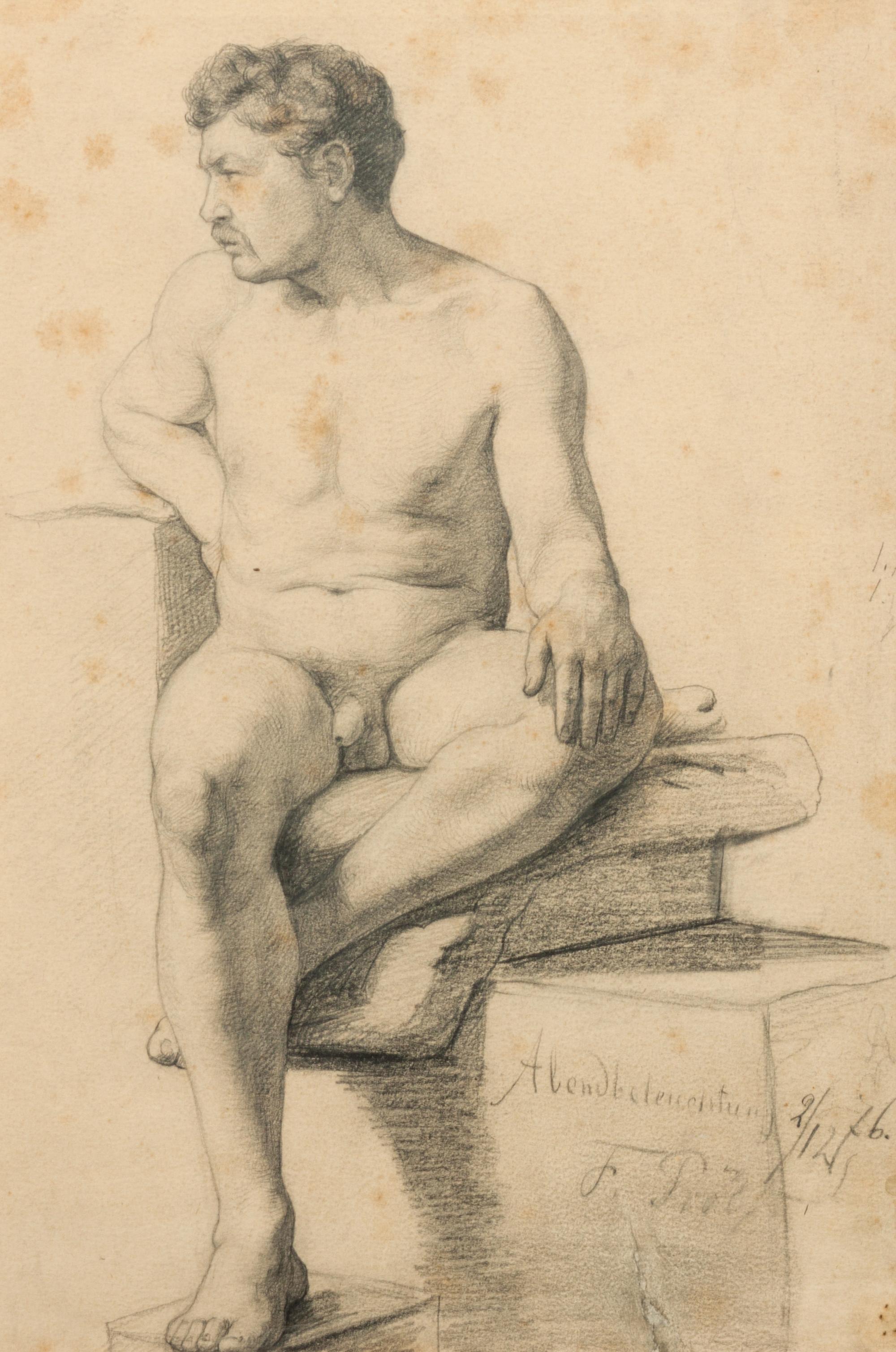 Artist Unknown, (20th century), Two Nude Male Studies