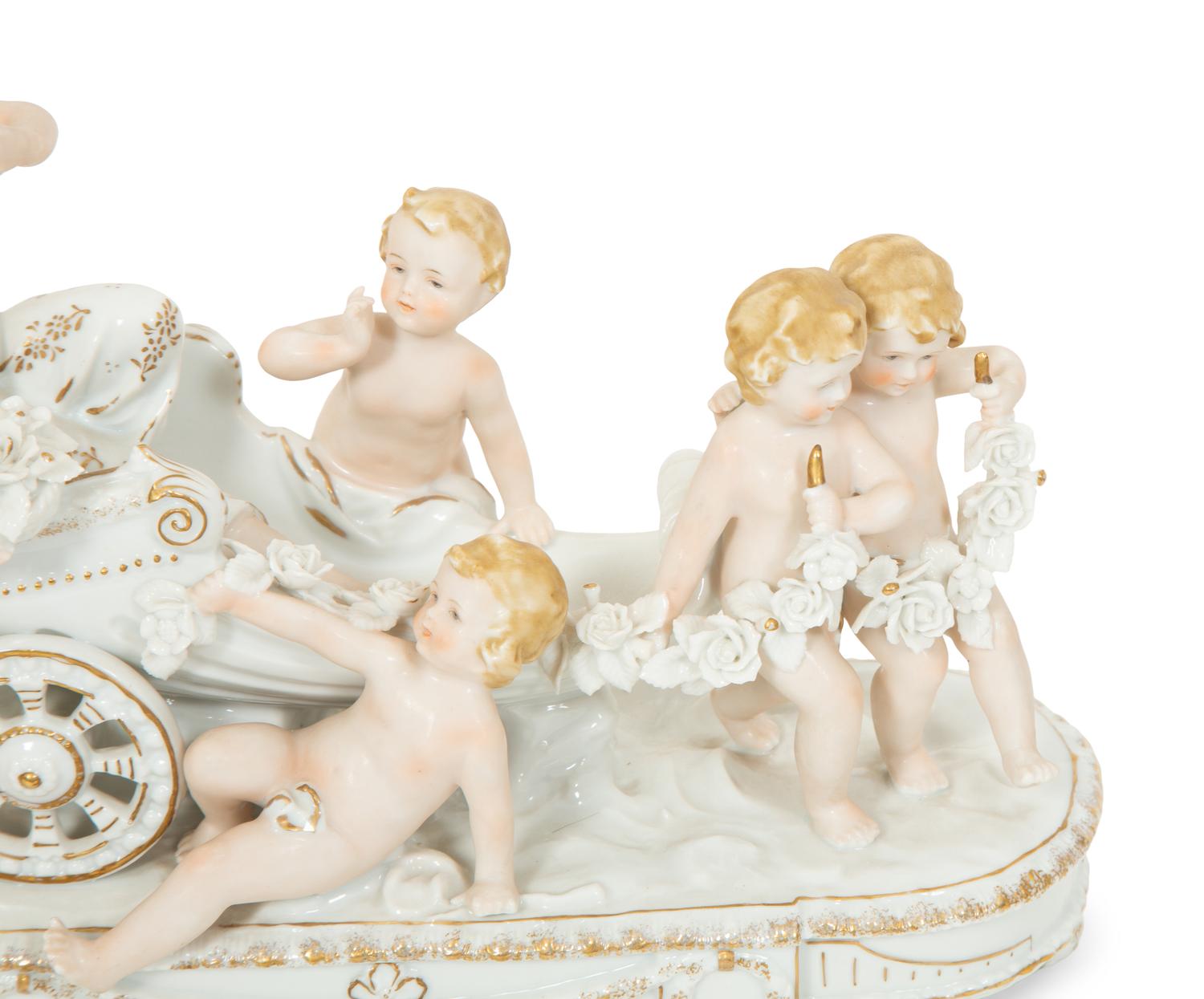 Two German Porcelain Figural Groups