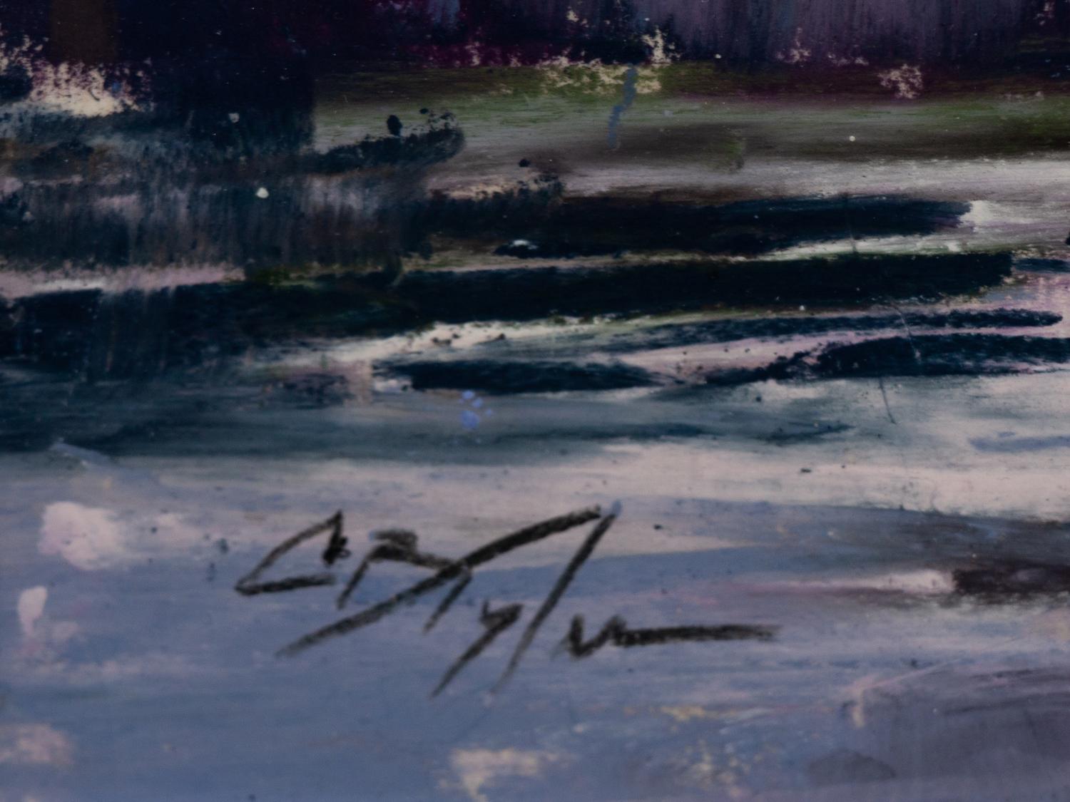 Two Works: Purple Mist at Jackson Lake and Purple Mountains of Tetons
