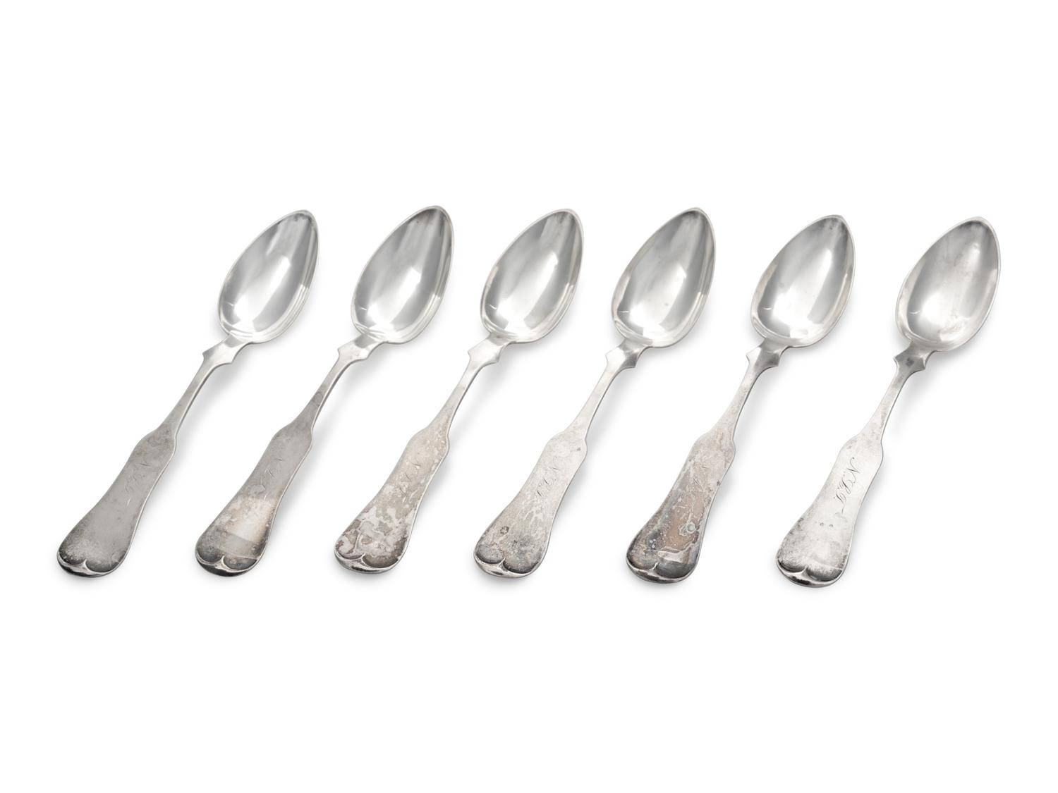 A Group of Coin Silver Spoons
