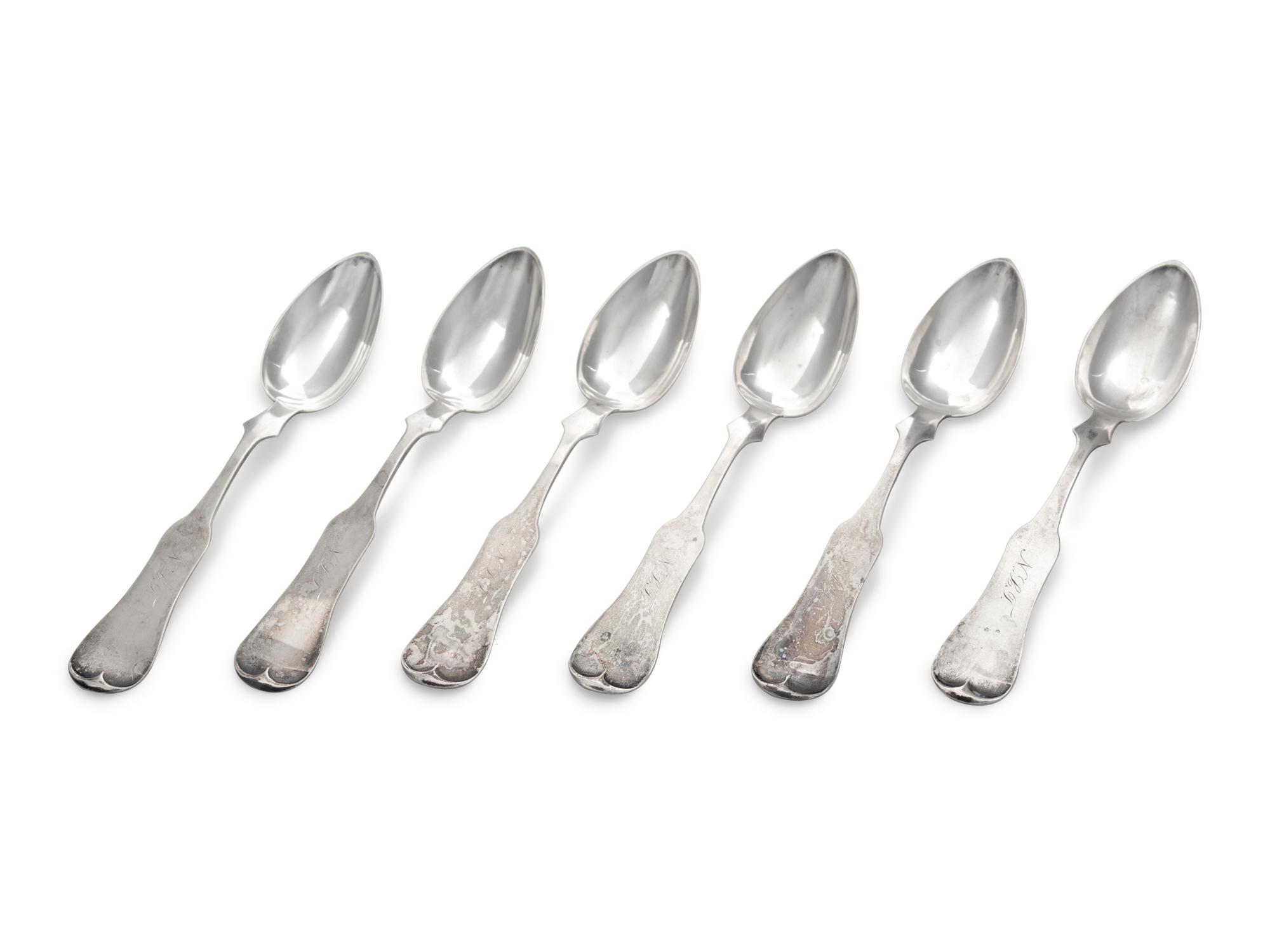 A Group of Coin Silver Spoons