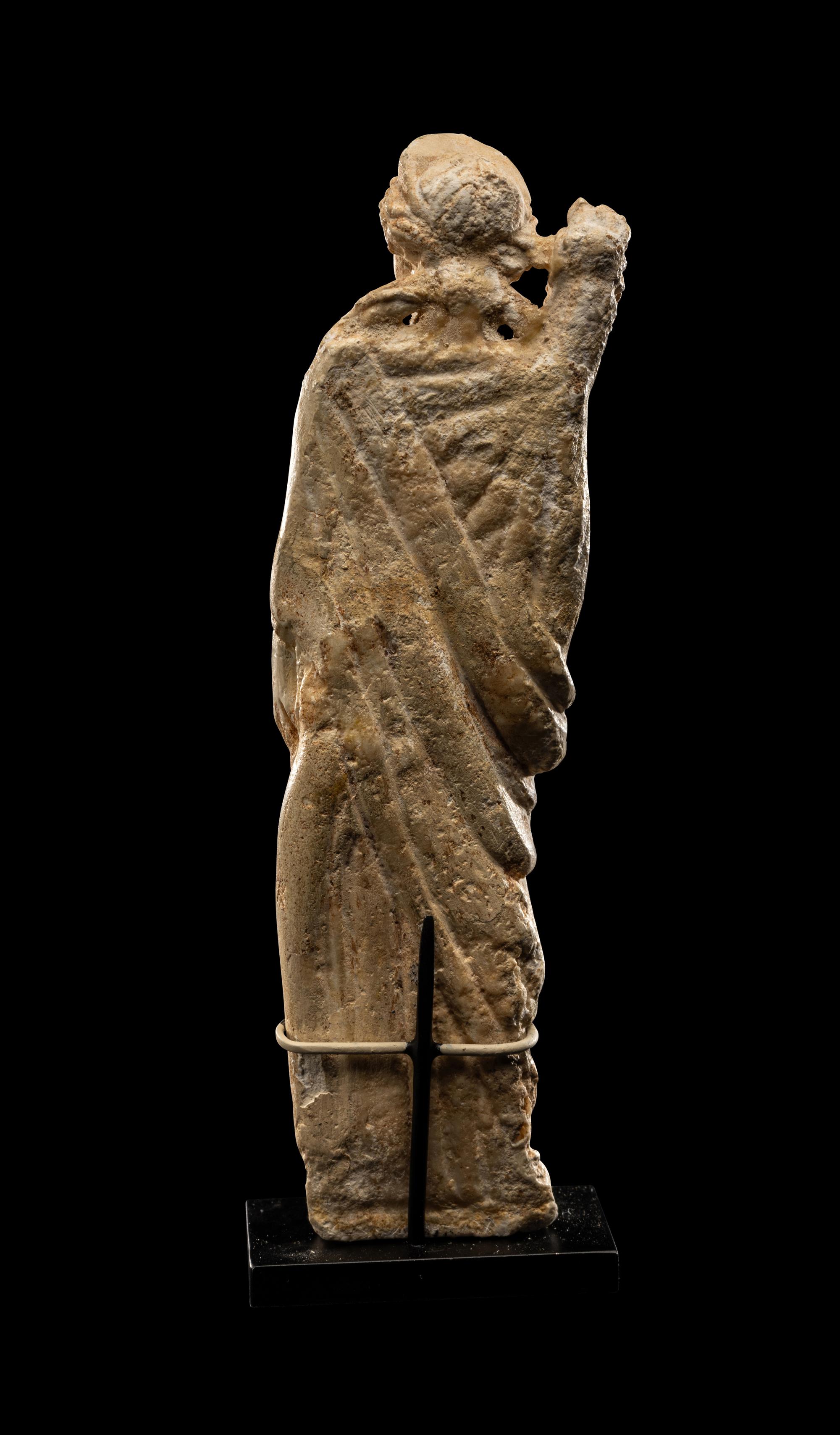 A Roman Stucco Figure of Fortuna