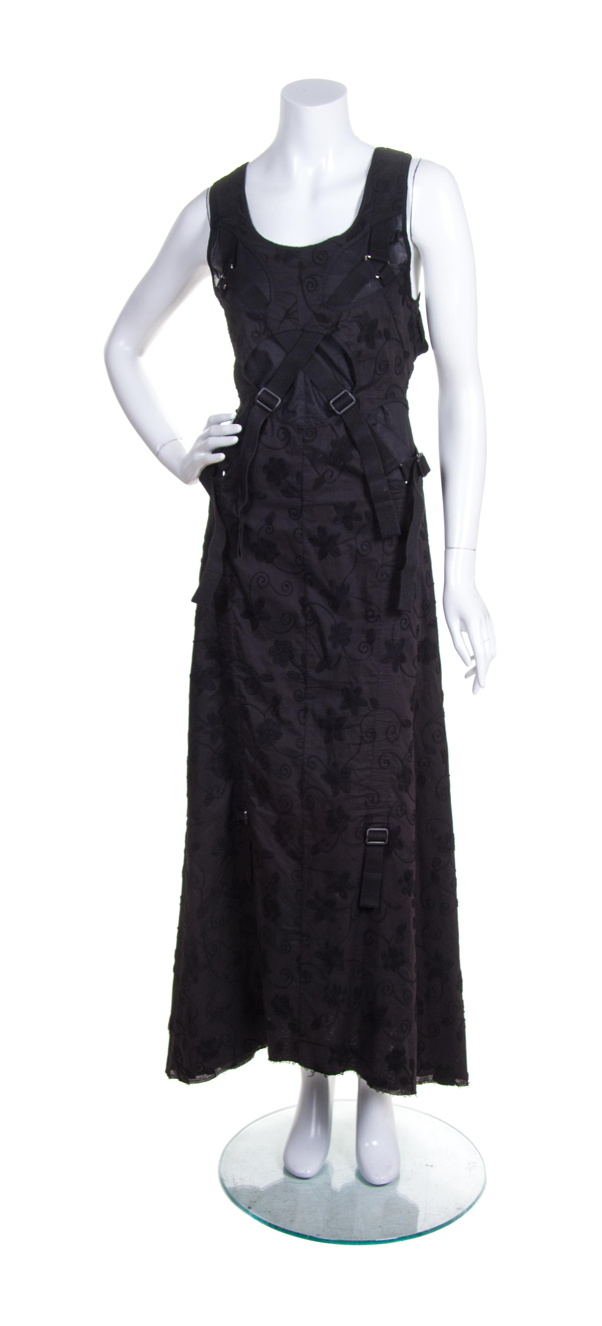 A Junya Wantanabe Black Cotton Parachute Dress, Size S.