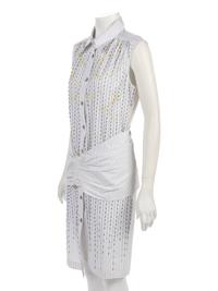 Chanel Cotton Pinstripe Shirt Dress and Shrug, Cruise 2001