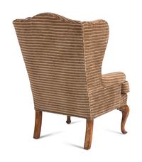 Two Queen Anne Style Wingback Armchairs