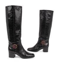 Unworn Chanel Black Leather Boots, 2013