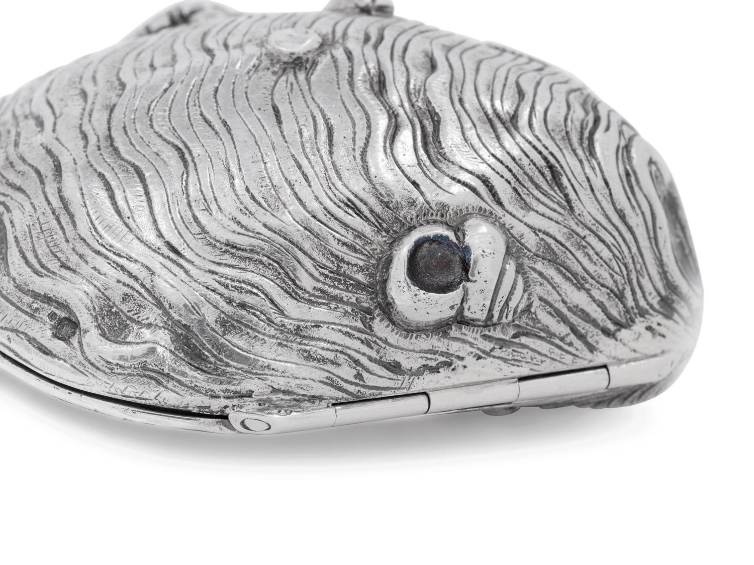 A Portuguese Silver and Silver Gilt Shell-Form Box
