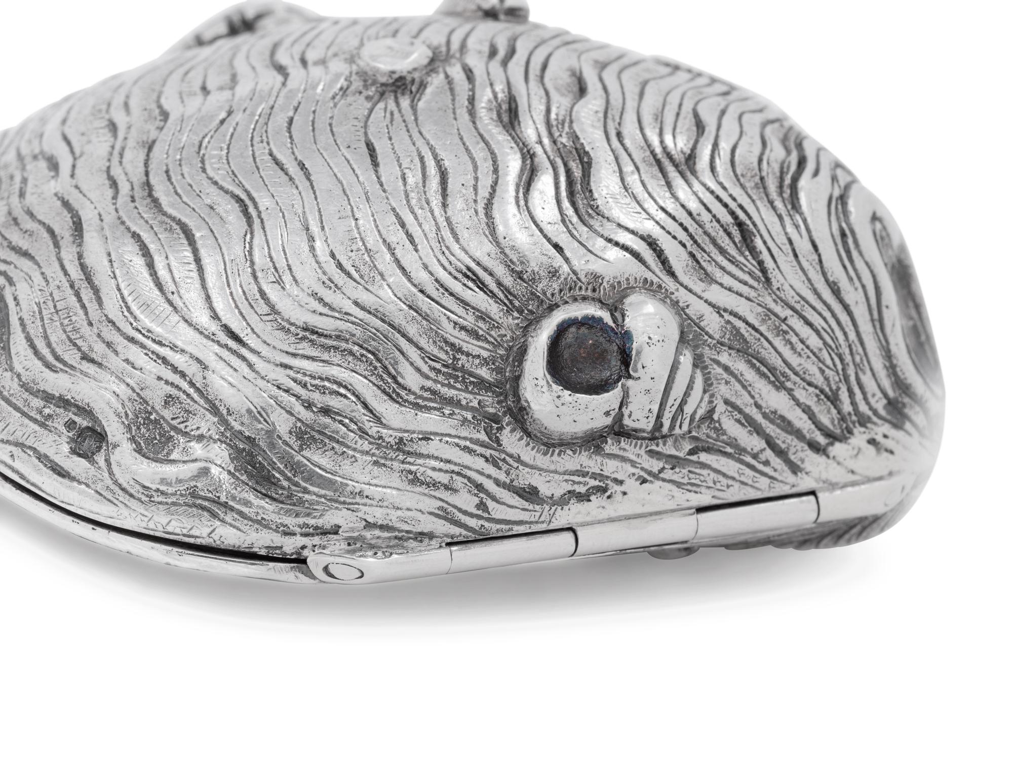 A Portuguese Silver and Silver Gilt Shell-Form Box