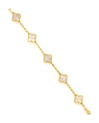 VAN CLEEF & ARPELS, YELLOW GOLD AND MOTHER-OF-PEARL 'VINTAGE ALHAMBRA' BRACELET