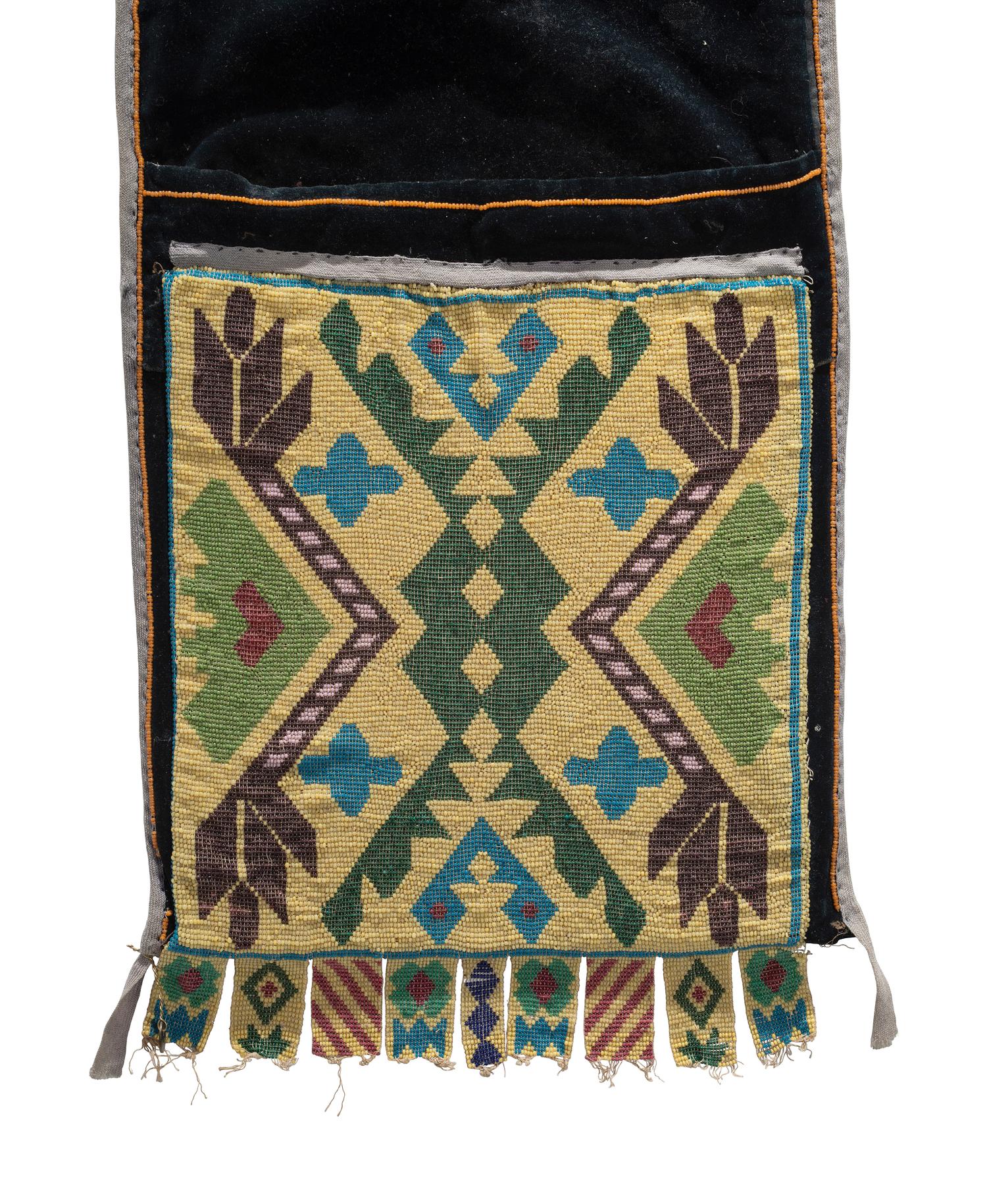 Potawatomi Loom-Beaded Bandolier Bag