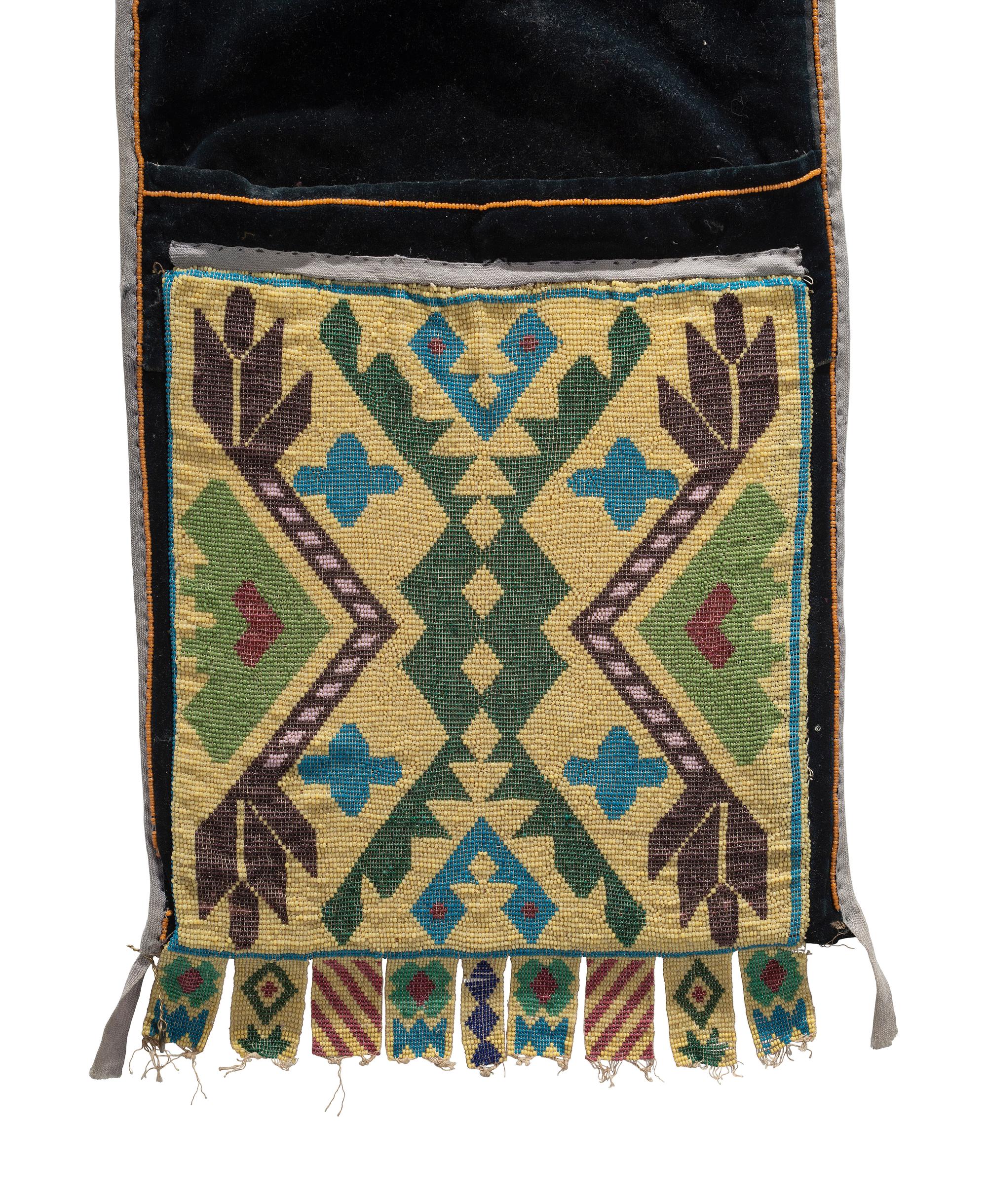 Potawatomi Loom-Beaded Bandolier Bag
