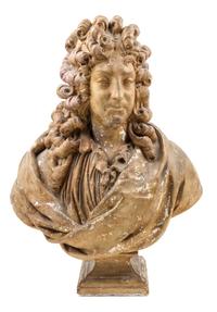 A Large French Plaster Bust Height 32 1/2 inches.
