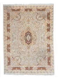 A Chinese Silk Rug of Tabriz Design — 20TH CENTURY