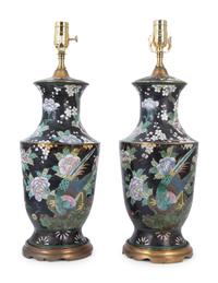 A Pair of Cloisonné Vases — 20TH CENTURY