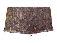 A Transitional Louis XV/XVI Style Gilt Bronze Mounted Ebonized Marble-Top Commode