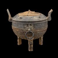 A Chinese Grey Pottery Ding Vessel