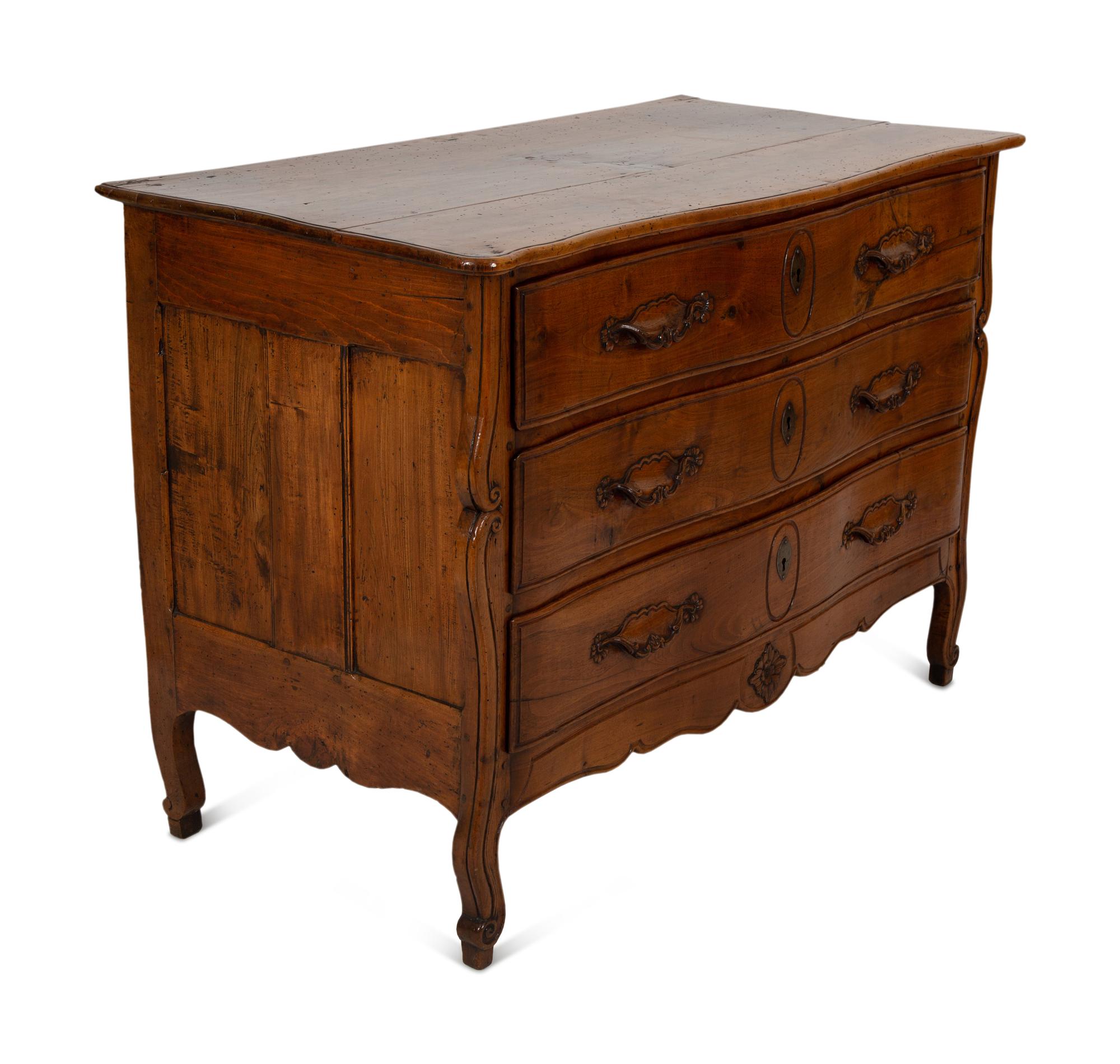 A Louis XV Provincial Fruitwood Commode