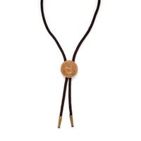 YELLOW GOLD AND KRUGGERAND COIN BOLO TIE