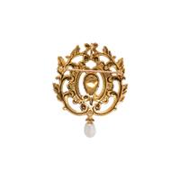 YELLOW GOLD, OPAL AND CULTURED PEARL PENDANT/BROOCH