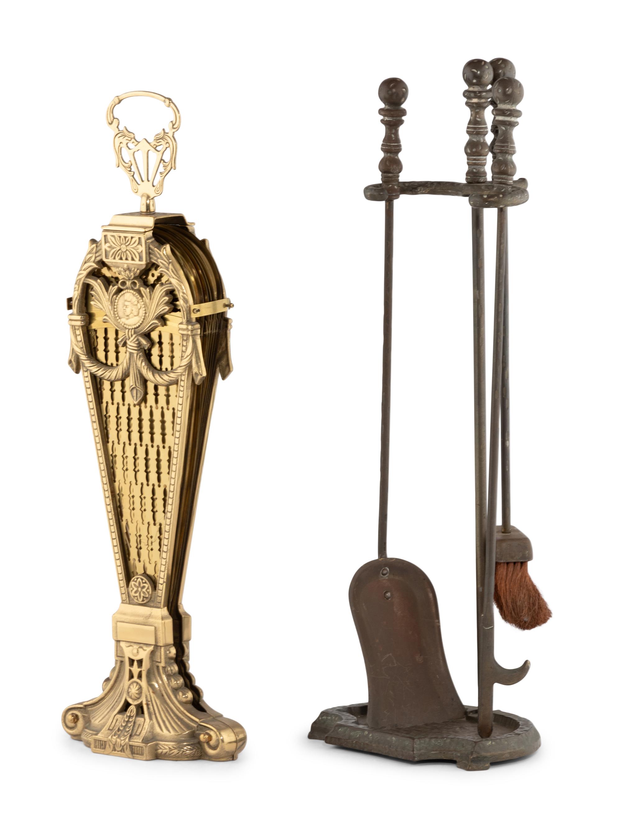 An American Brass Fire Screen
