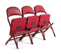 A Row of Three Michael Jordan Rookie / Early NBA Career Era Chicago Bulls Chicago Stadium Courtside Seat Chairs