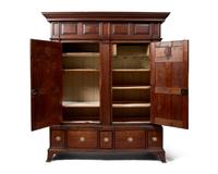A Federal Inlaid Walnut Schrank